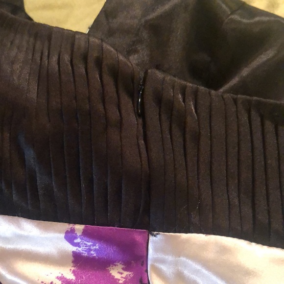 Vintage Dave & Johnny sz 4 formal halter neckline/ black, white,and purple dress - Picture 12 of 15